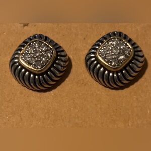 Elegant Silver and Gold Designer Women's Earrings